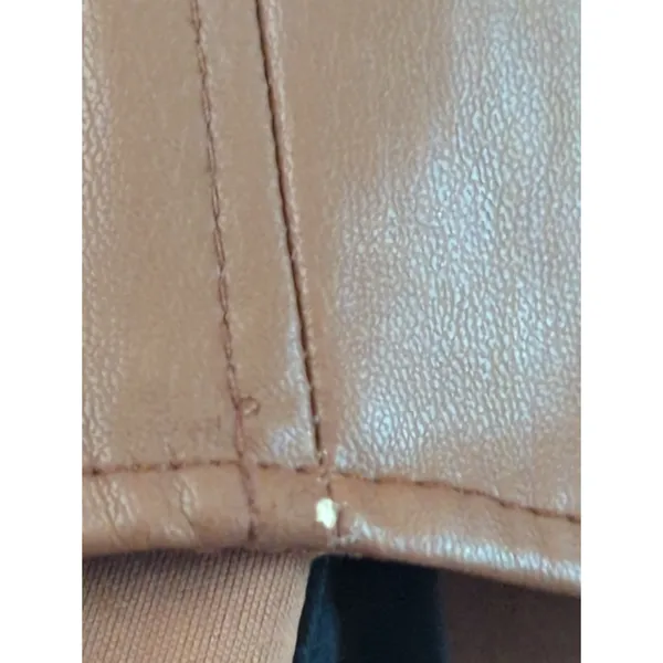 Zara Brown Corset Faux Leather Bustier Tube Chic‎ Women's Small Coastal Cowgirl - Image 8