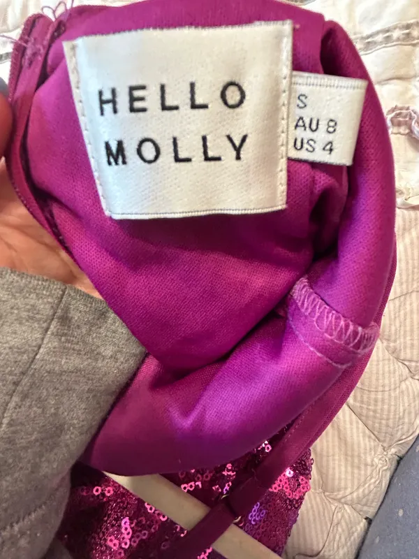 Hello Molly Sequin Dress Pink Mini - Image 3
