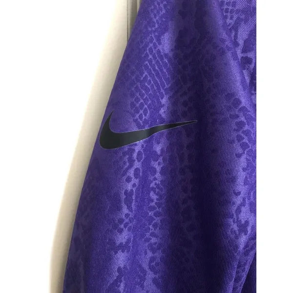 Nike Pro Dri-Fit Long Sleeve Embossed Mock‎ Neck Pullover Purple Women’s Medium - Image 5