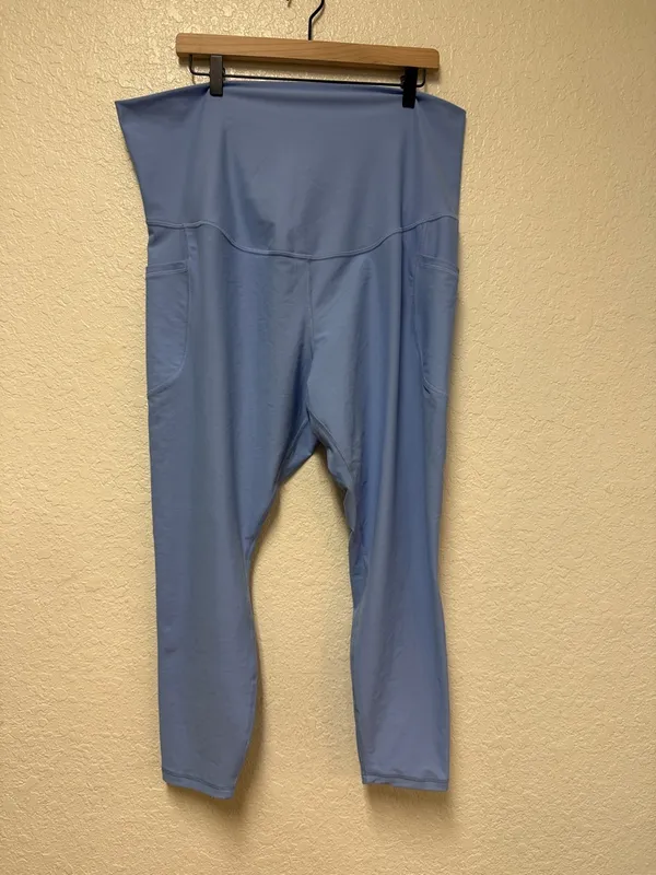 OLD NAVY Active Extra High-Rise Light Blue Powersoft Go-Dry Leggings Size XXL - Image 3