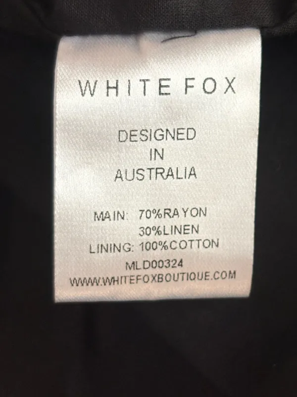 White Fox Black Sun kissed Glow Maxi Dress Halter Linen Blend Womens Large NEW - Image 5