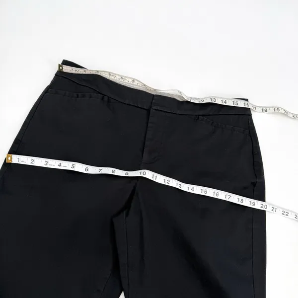 COLDWATER CREEK Capri Pants Womens 10 Black Natural Fit Crop Casual Cotton Blend - Image 6