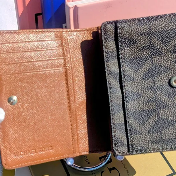 MICHAEL Michael Kors Jet Set Wallet Dark Brown & Beige - Image 5