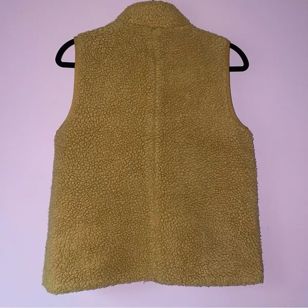 J Crew Size S Teddy Sherpa Vest Brown - Image 5
