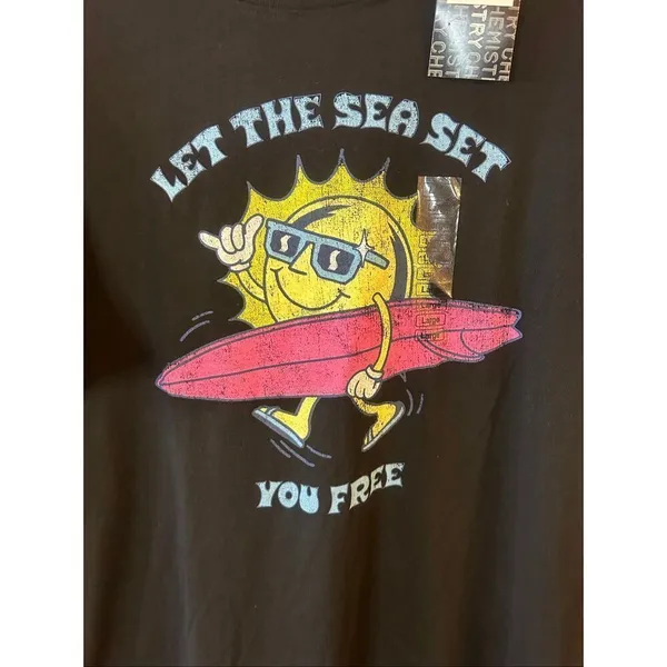 Chemistry "Let the Sea Set You Free" Adult T Shirt NWT Size Large (5537) - Image 2