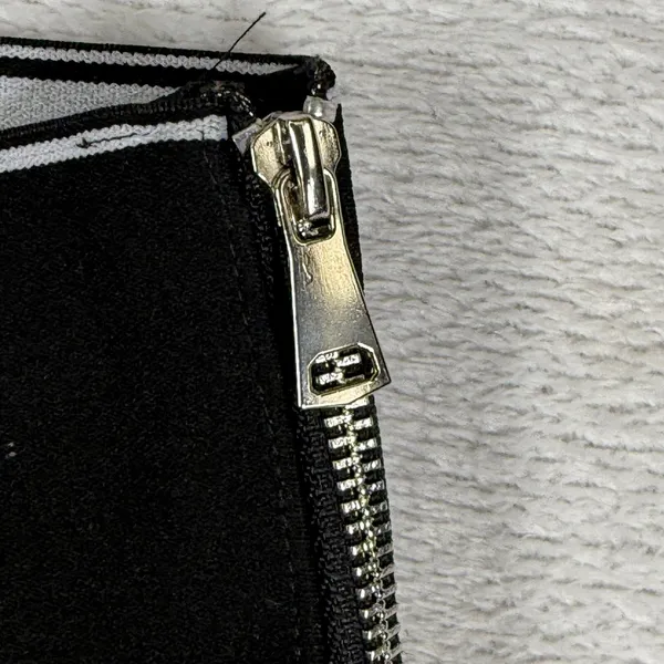 Alexander Wang Black High Waist Logo Band Skinny Leggings‎ Side Zip Pants 8831 - Image 10
