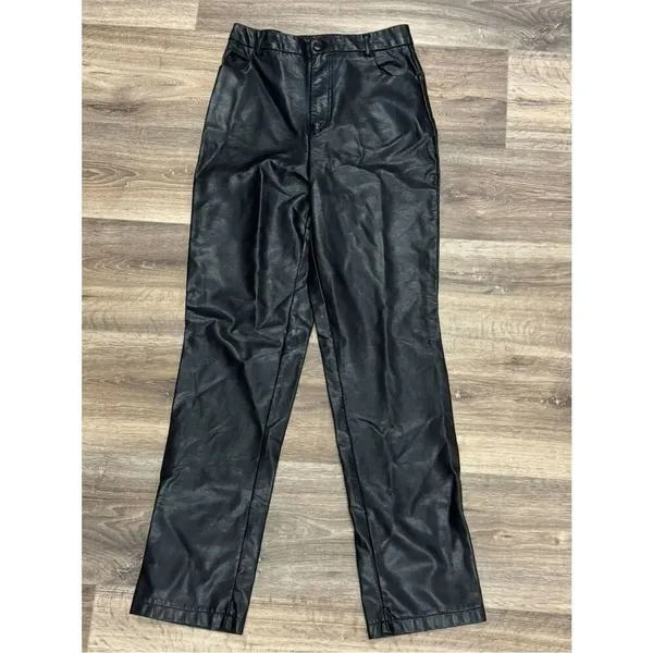 White Fox Hopeful For Today Faux Leather Pants Women’s Medium - Image 2