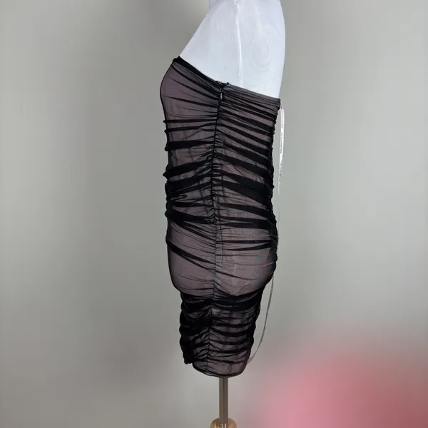 House Of‎ CB London Dress Small Black Strapless Mini Bodycon Cocktail Whimsigoth - Image 8