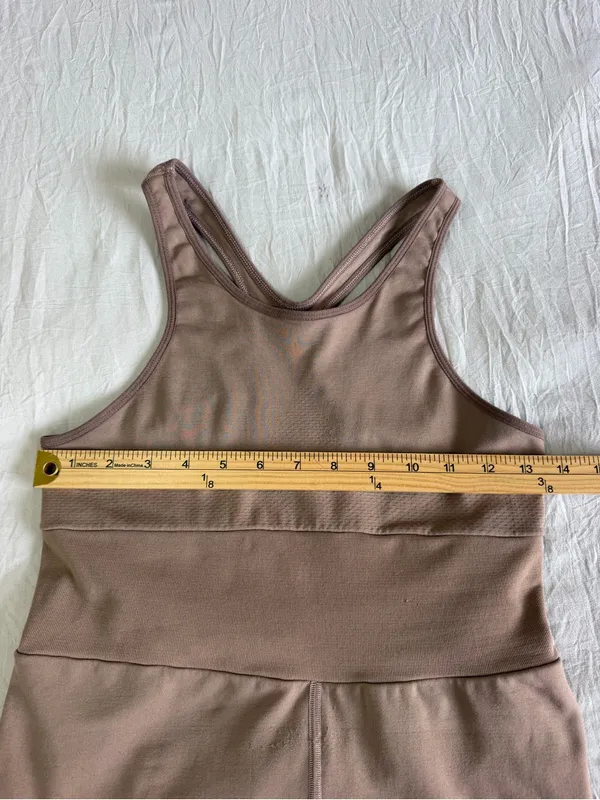Free People Movement Size M/L Every Single Time Runsie Moonrock Tan Bodysuit - Image 6
