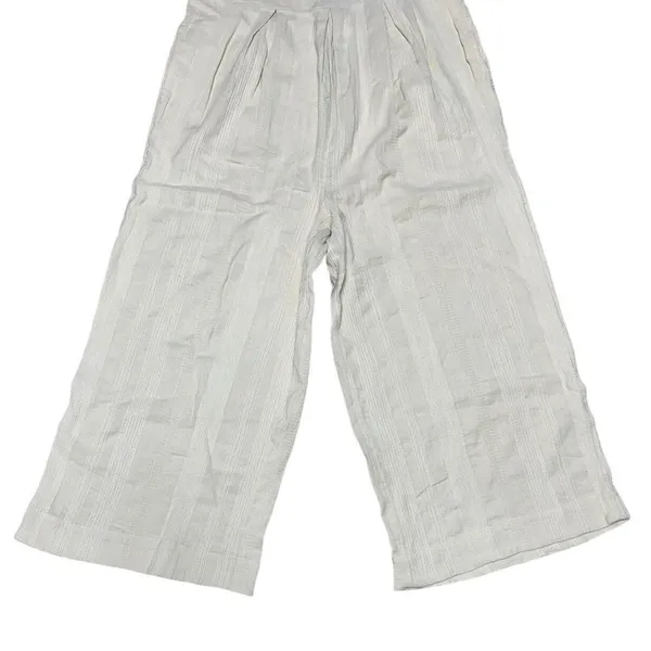 Free People Shiloh Cotton & Linen Jumpsuit‎ Summer Khaki Women's Size Medium - Image 5