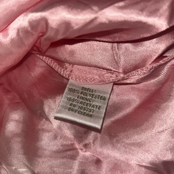 Pink Chiffon Strapless Dress Sz 2 - Image 6