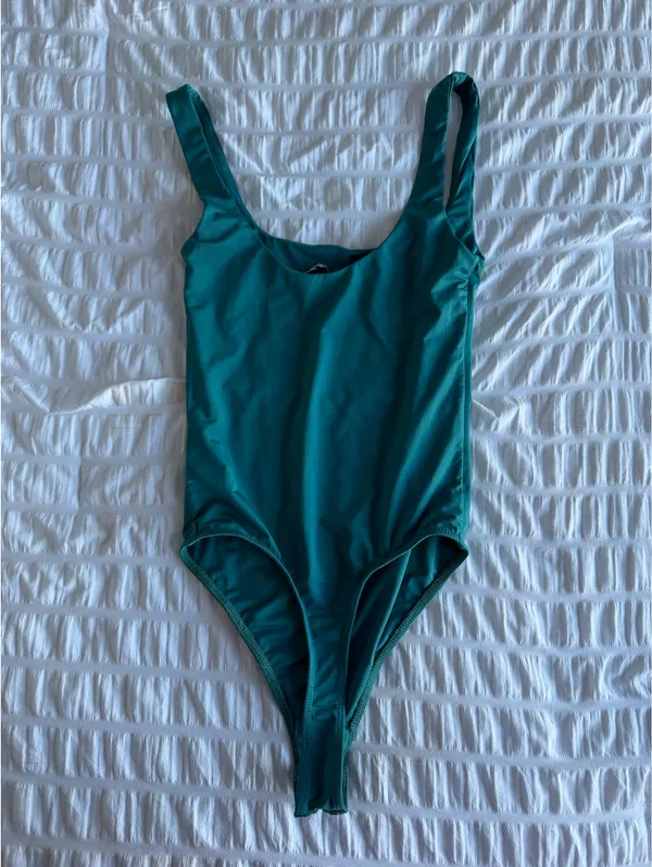 Lucy in the Sky teal square neck bodysuit - Image 2