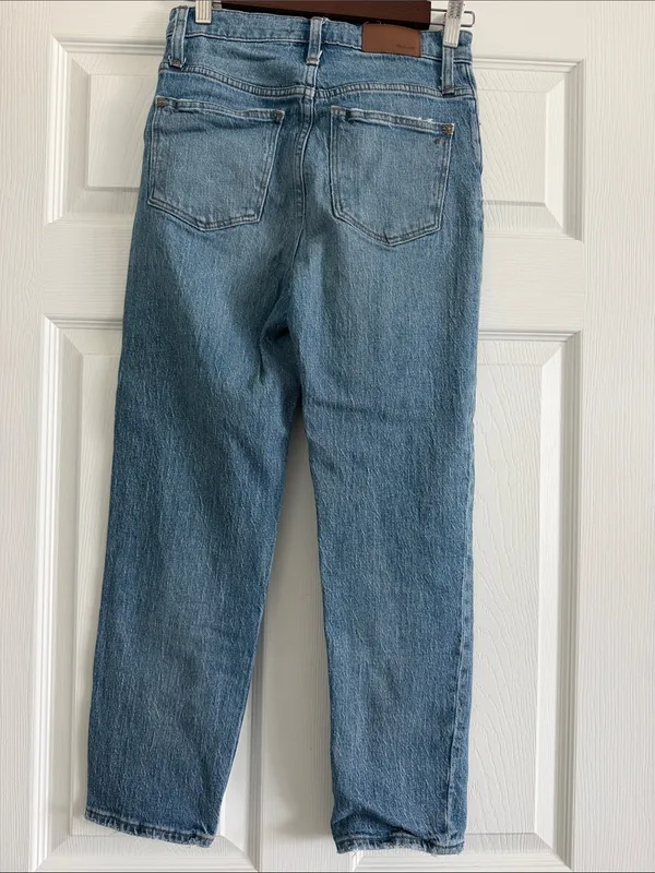 Madewell Classic Straight Jeans Peralta Wash High Rise Size 24 AA596 - Image 3