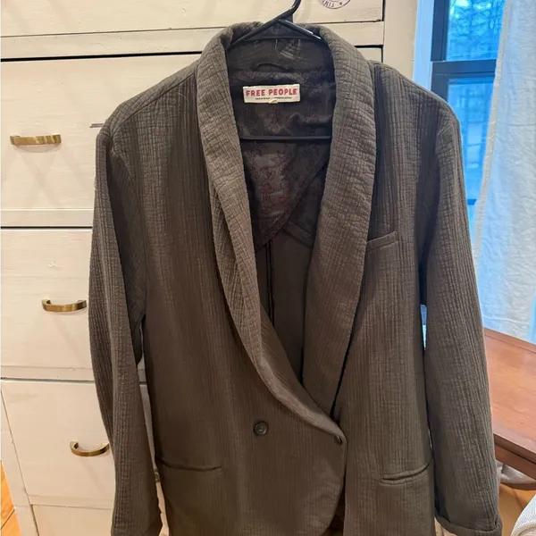 Free People Gauzy Blazer Brown - Image 4