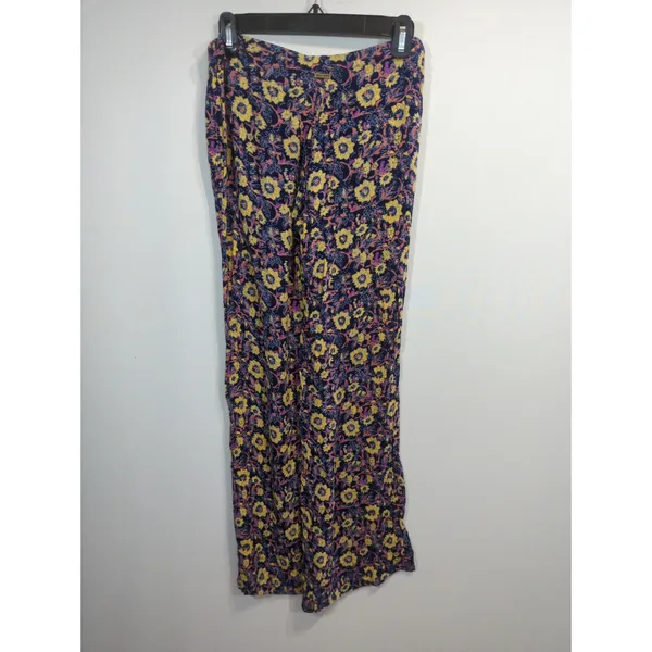 Billabong Multicolor Pull On Floral‎ Pants Womens LARGE Bohemian - Image 7