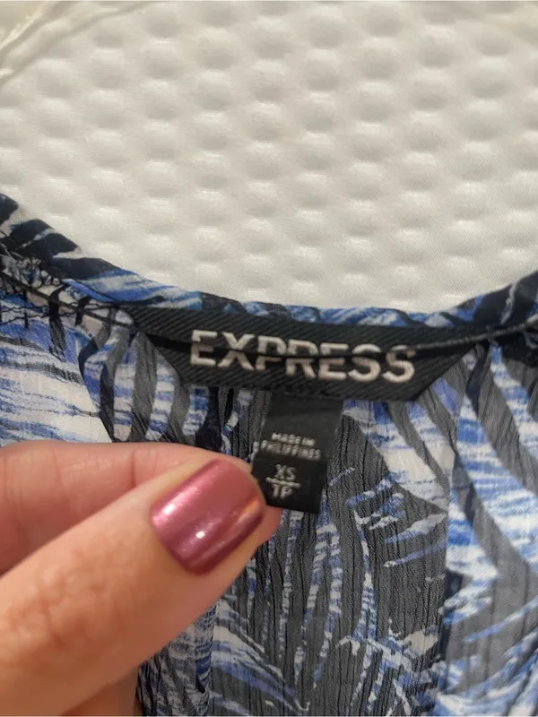 Express Tropical Print Sheer Kimono Women’s XS Black Lace Open Front - Image 3