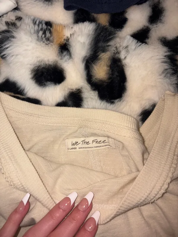 free people we the free long sleeve crop top tan - Image 4