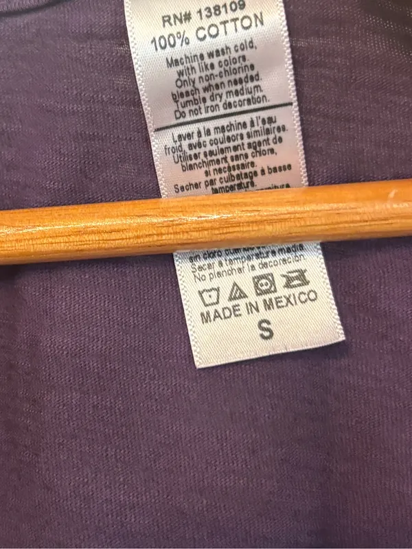 Harley Davidson Purple Burnout Wash V Neck Top Size Small - Image 6