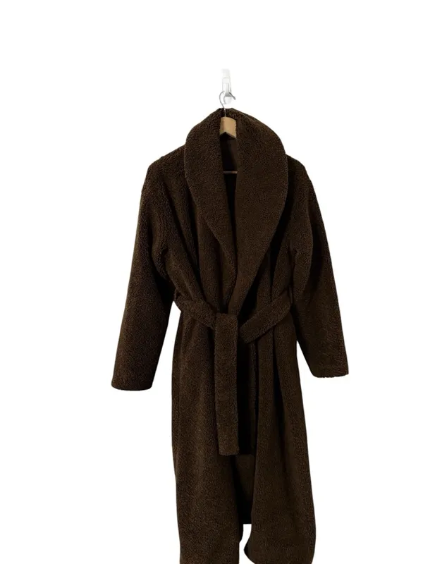 4TH & RECKLESS Teddy Jacket Trench Coat Brown Size M - Image 7