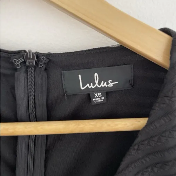 Lulu's Size XS Forever Mine Black Ribbed Sleeveless Skater Dress NWTs - Image 7