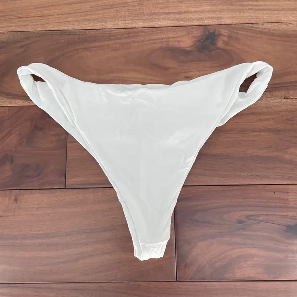 Lulus‎ White One Shoulder Cutout Swim Top Bikini Beach Resort XL - Image 6