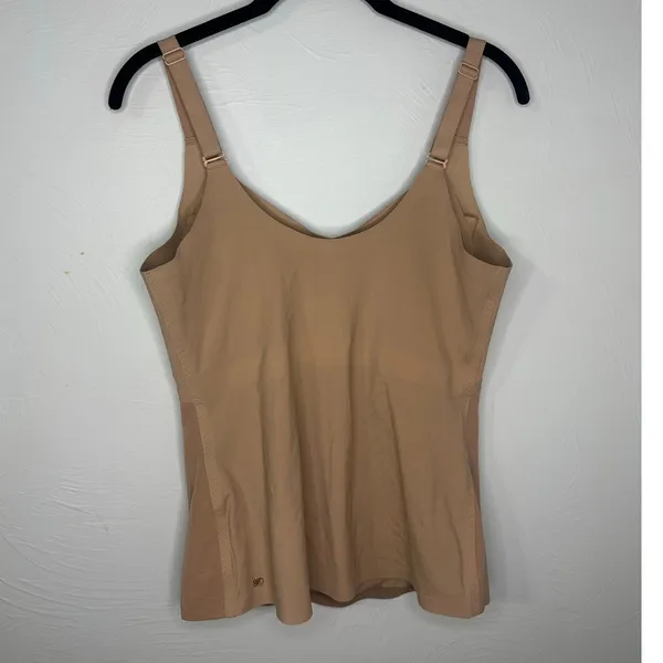 Honeylove Liftwear Shapewear Tank Top Cami Size Large Sand Built-In Wireless Bra - Image 2