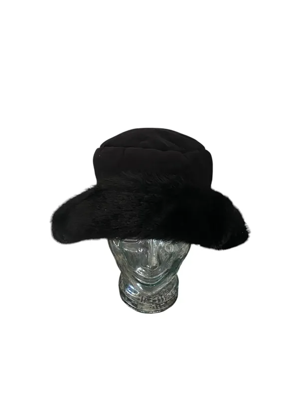 Ultra-Plush Faux suede Fur Bucket Hat 90s Fall Winter streetwear - Image 6