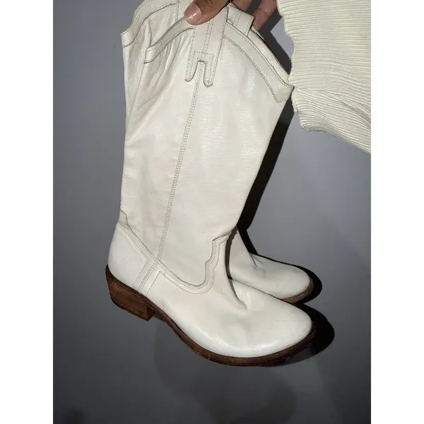 Frye Women's Billy Pull On Western Leather Boot Black Size 7 READ N - Image 5
