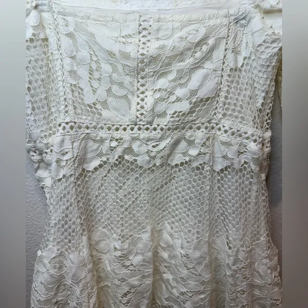 Free People Be Your Baby Lace Mini Dress‎ in Ivory Size XS - Image 8