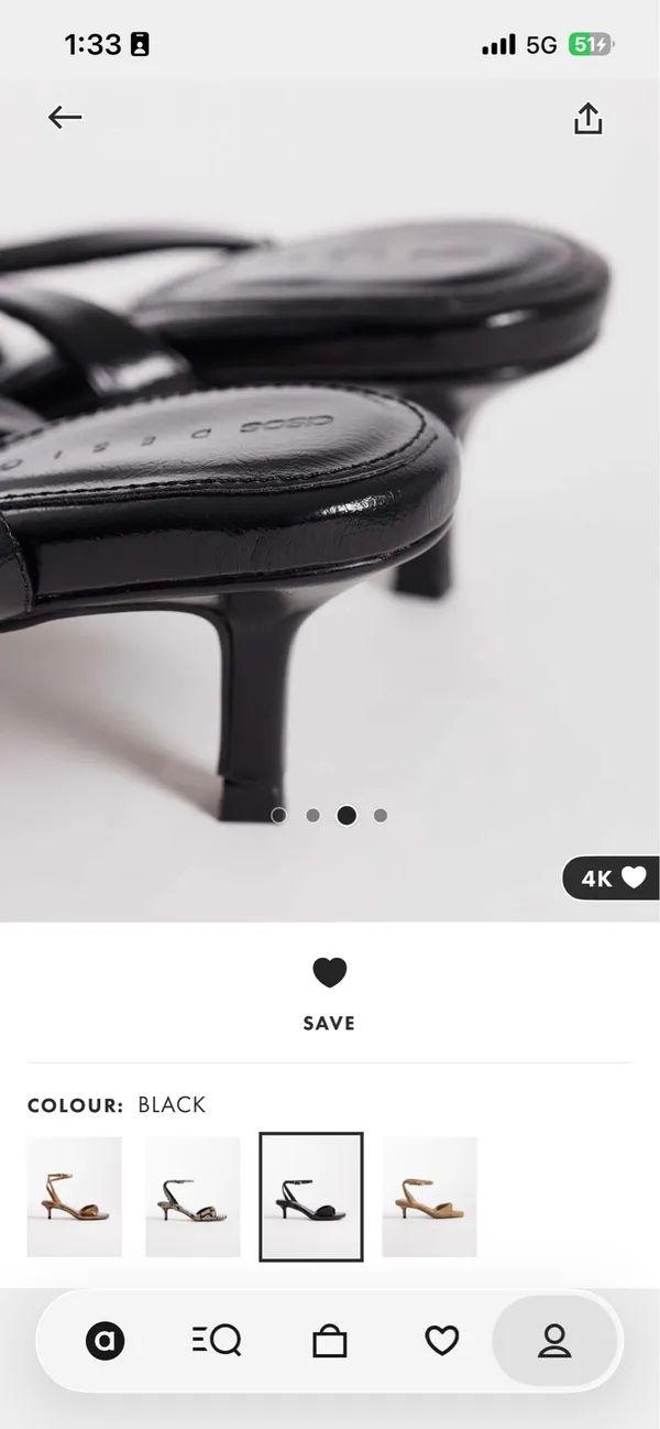 ASOS Heartfelt barely there kitten heels - Image 3