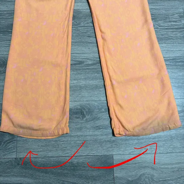 Hurley‎ Womens Size M Orange Pink Batik Print Beach Pants Smocked Waist Coastal - Image 9