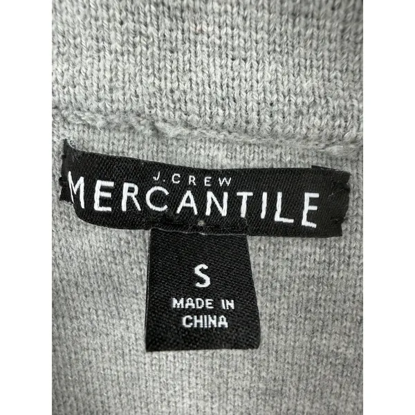 J.Crew Mercantile Sweater Blazer Women S Grey Cotton Knit G9309 Dark Academia‎ - Image 4