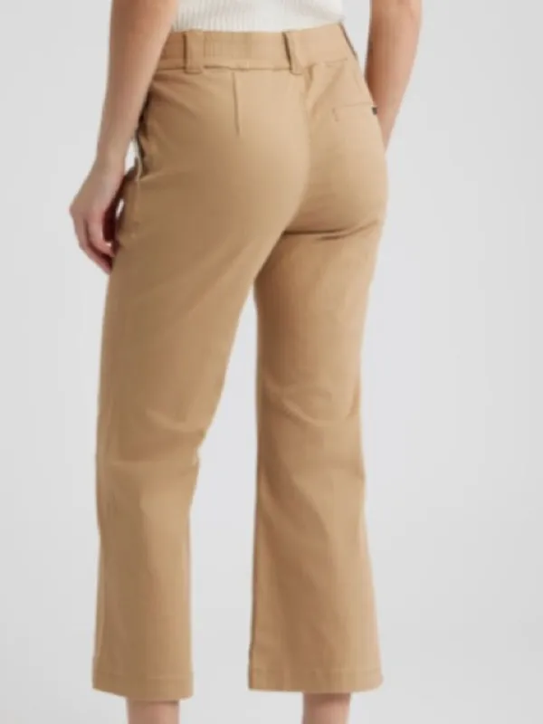 Hue Kick Flare Stretch Cotton Pull-On Pants, Tannin, Size Medium, NWT - Image 2