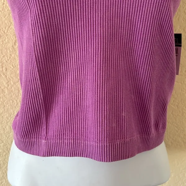 Purple ribbed tank‎ Size L NEW - Image 3