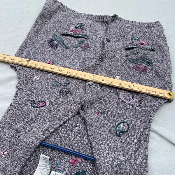 Northern Reflections vintage embroidered mottled purple ramie cotton - Image 7