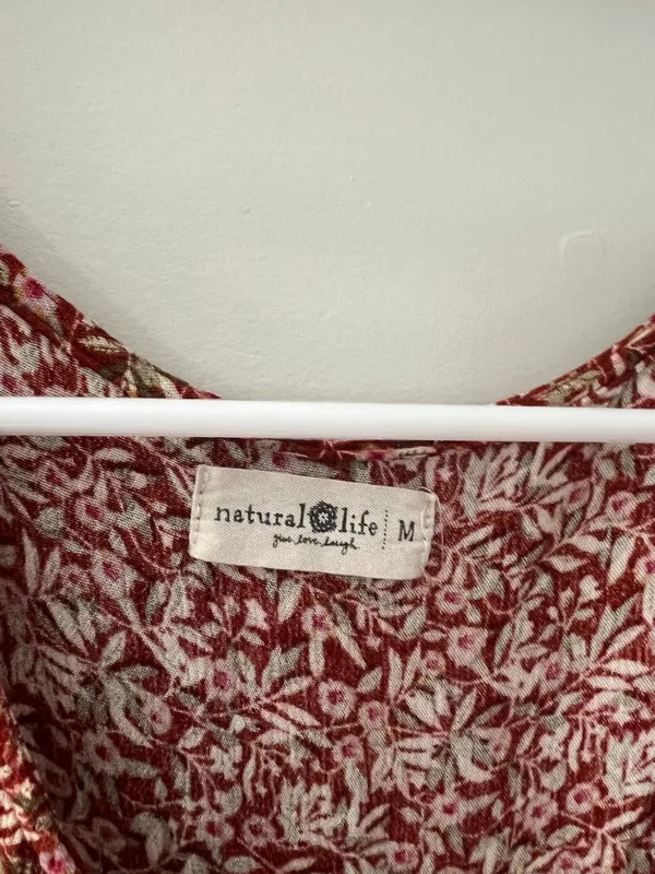 Natural Life Dress Women’s M Floral Tiered Maxi Boho‎ Prarie Cottage Core - Image 9