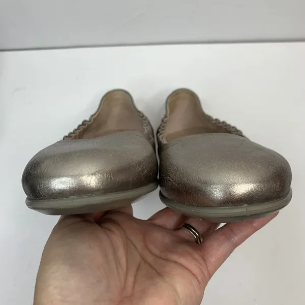 ECCO Size 8 Ballet Flat Shoes Incise Enchant Metallic Bronze Leather Ballerina - Image 11