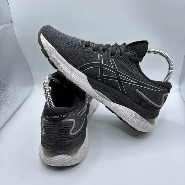 Asics Gel-Nimbus 24 Black White Running Shoes Sneakers 1012B201 Women's Size 6.5 - Image 8