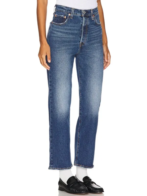 Levi’s Premium Ribcage Straight Ankle Jeans 27 My Honor Dark Wash $110 - Image 15