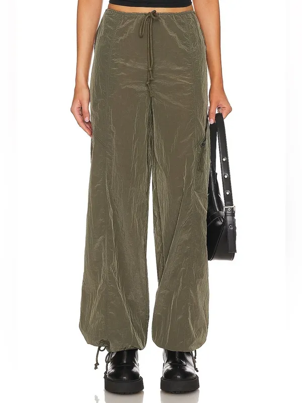 NWT Lovers + Friends Noah Cargo Pants Wide Leg in Olive Green Size XS - Image 2