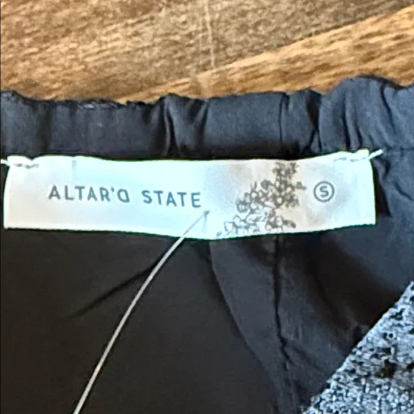 ALTAR'D STATE Black Strapless Mini Dress with Bow NWT Size Small - Image 11