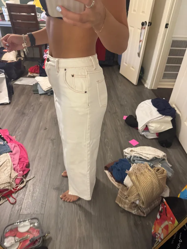 Princess Polly White Denim Skirt Lioness - Image 3