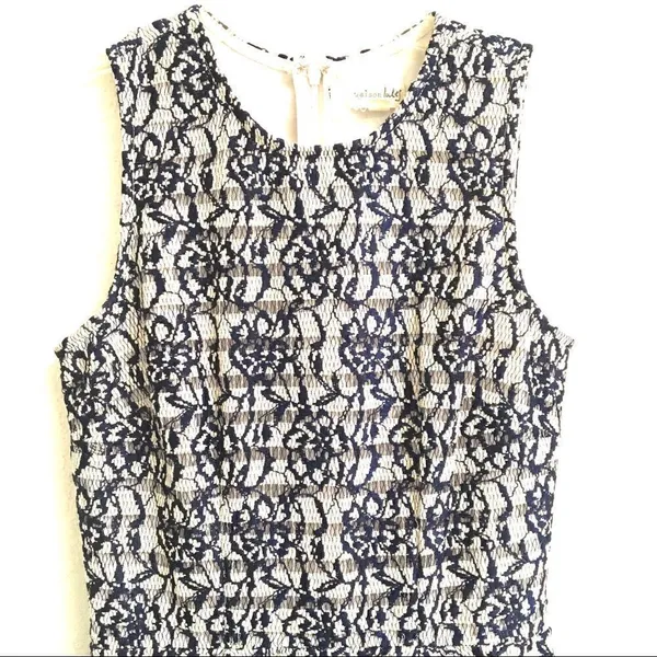 Maison Jules sleeveless navy lace overlay dress XS‎ - Image 4