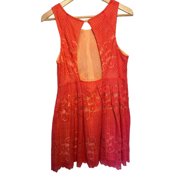 Free People Coral Pink Dress Size 6 - Image 2