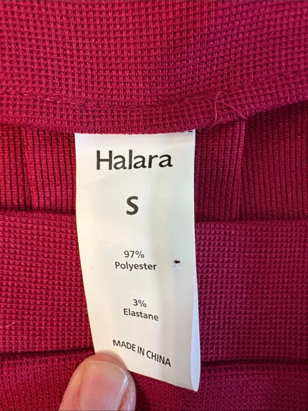 Halara Waffle Knit‎ Overall Joggers Anemone Raspberry Pink Small EUC - Image 7