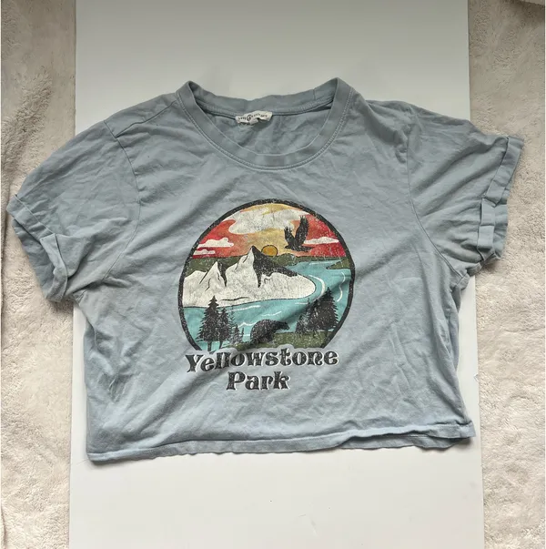 Yellowstone Park Graphic Tee - Women’s Crop Top Boxy Fit Short Sleeve - Image 6