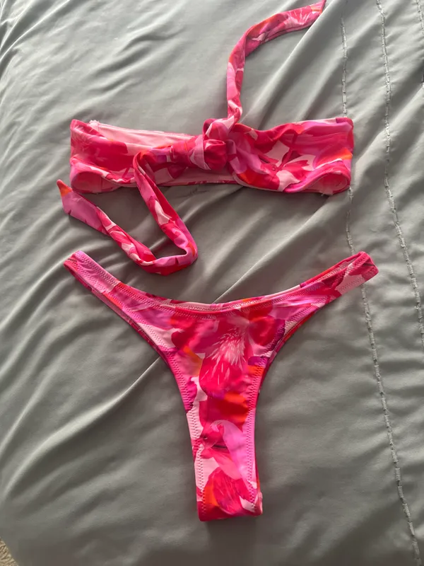 White Fox Pink Bikini Set - Image 2
