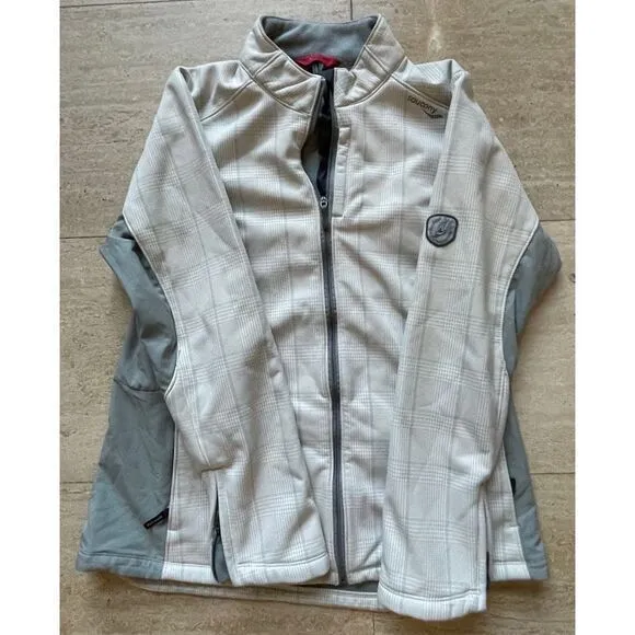 Soucony Light Gray Fleece-Lined Winter Jacket with Zip Pockets‎ Size L - Image 5