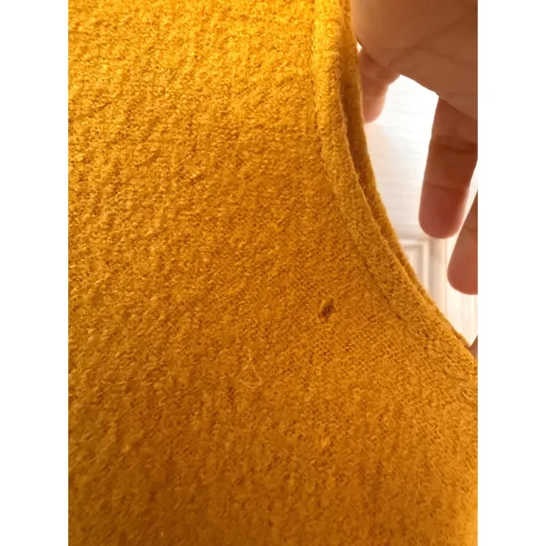 Sparrow Anthropologie Mustard Yellow Textured Knit Sleeveless Pocket Dress XS - Image 3