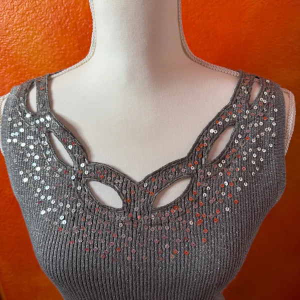 Once 1 Again Blouse Gray Size L - Image 4